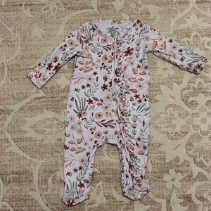 Floral Baby One Piece by Caden Lane- Pink and White